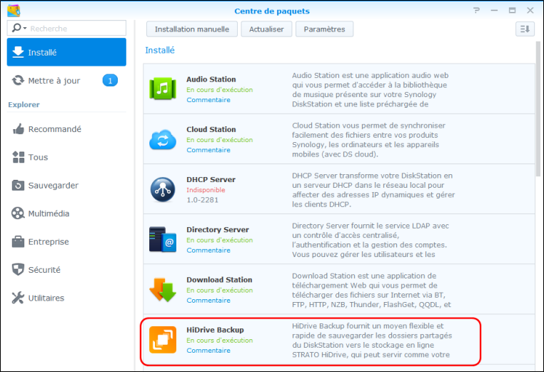 hidrive synology backup